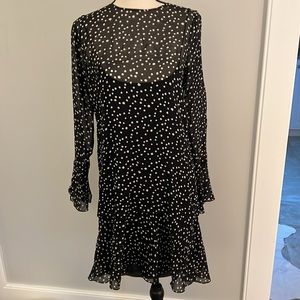 Theory silk two layer star dress